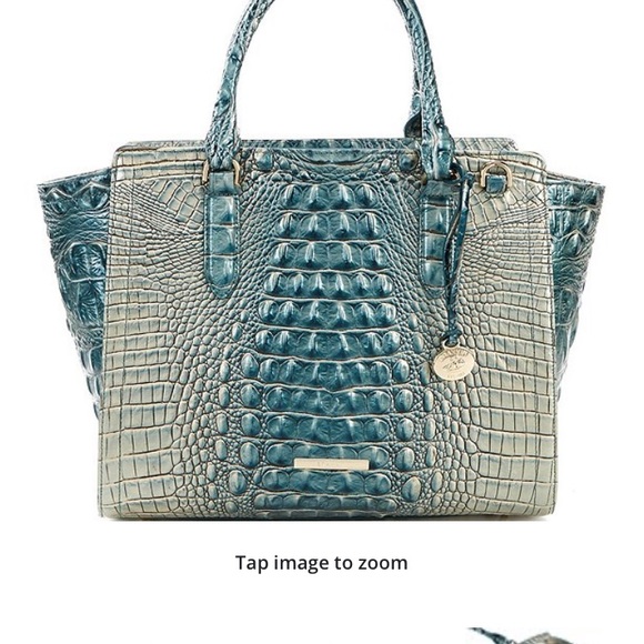 NWT Brahmin Aubree Satchel in Petrol Melbourne - Picture 2 of 4